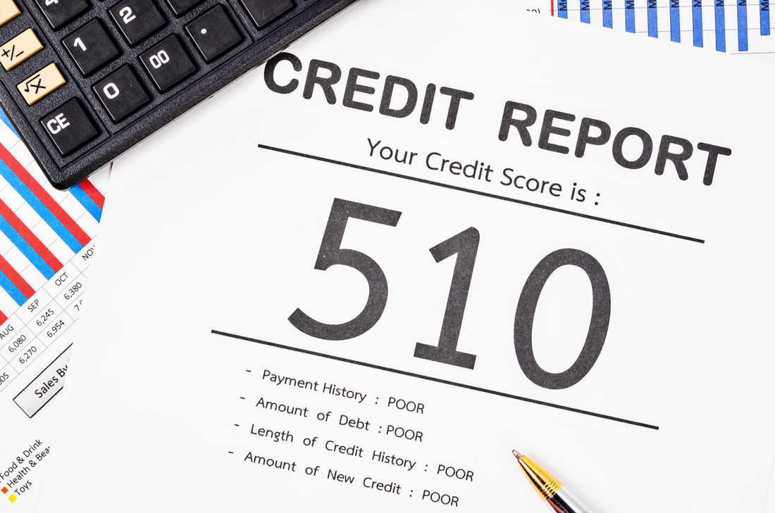 credit report on the desk